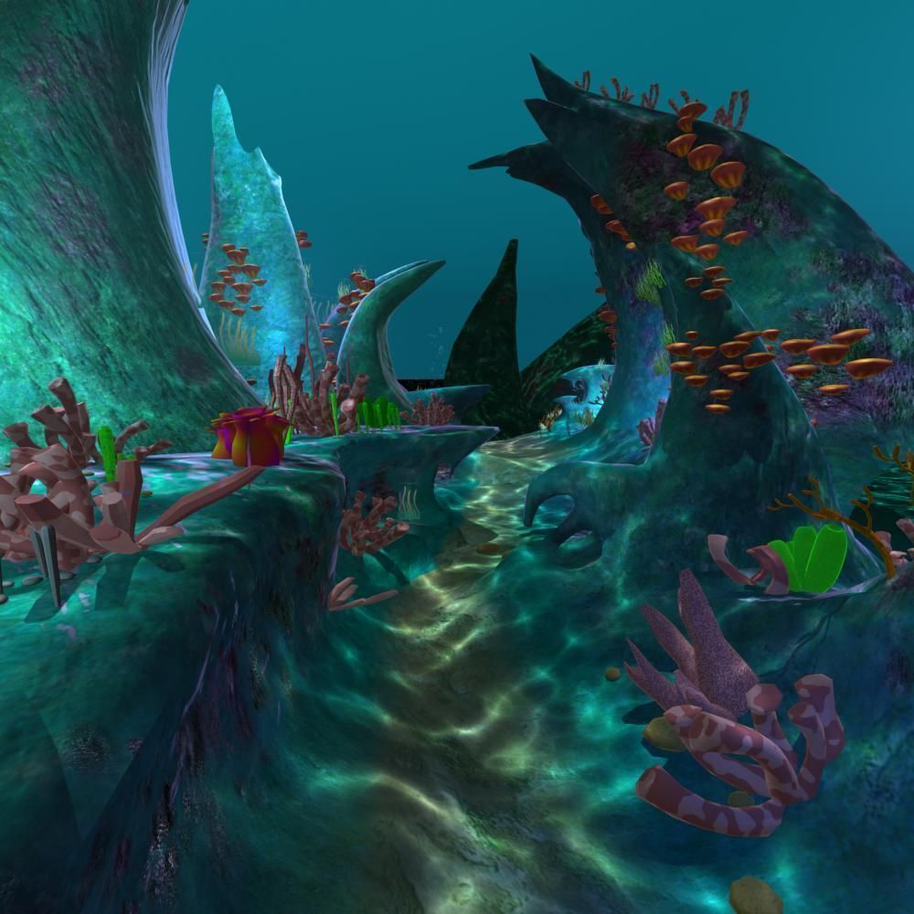 Cartoon Undersea Scene 3D model_13