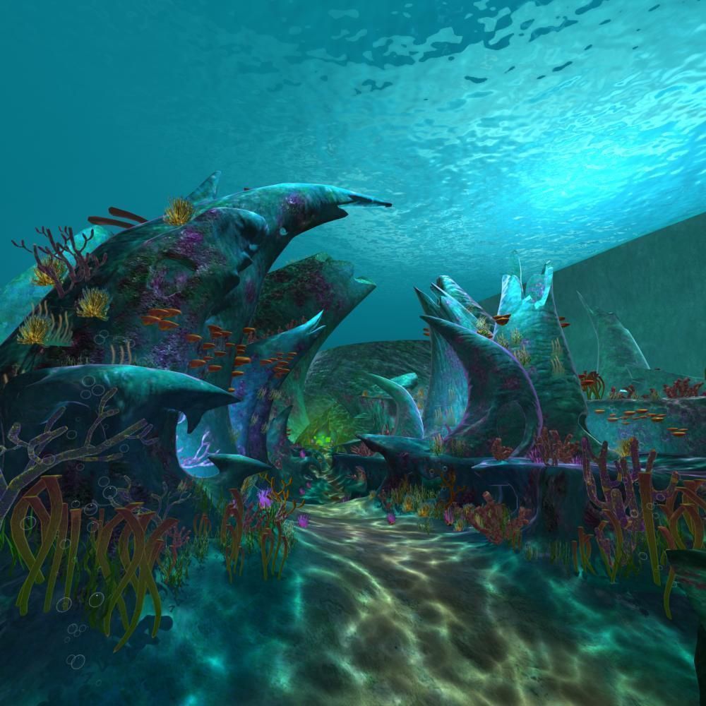 Cartoon Undersea Scene 3D model_5