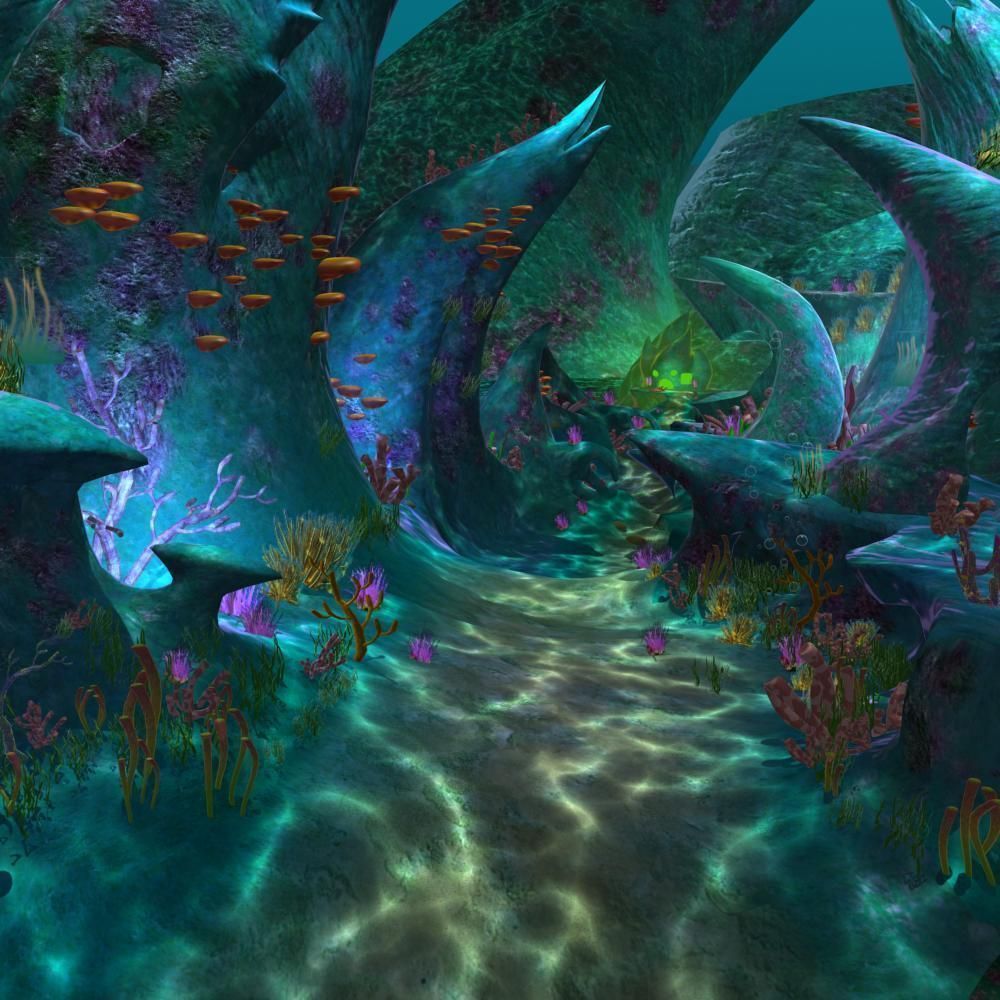 Cartoon Undersea Scene 3D model_15