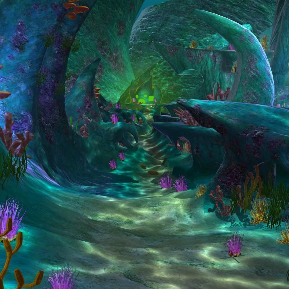 Cartoon Undersea Scene 3D model_3