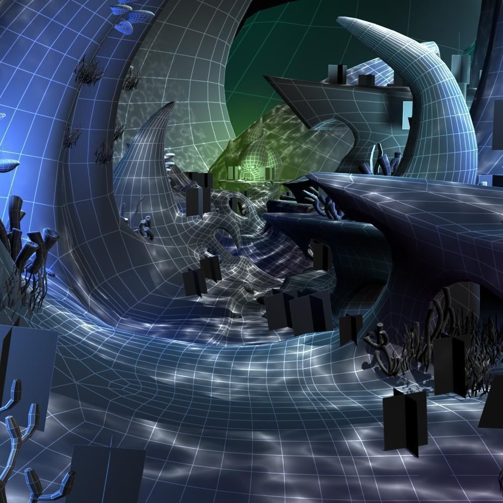 Cartoon Undersea Scene 3D model_11