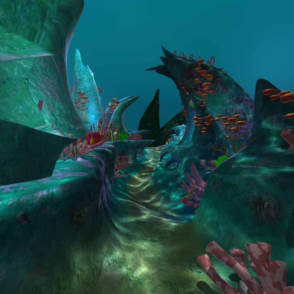 Cartoon Undersea Scene 3D model_4
