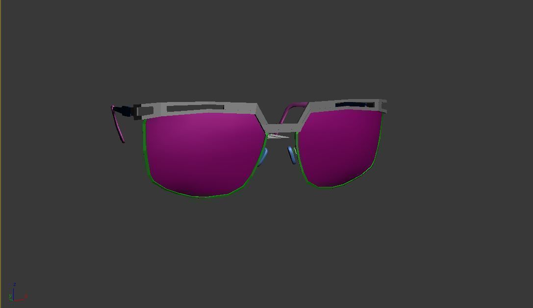 sun glass Low-poly 3D model_1