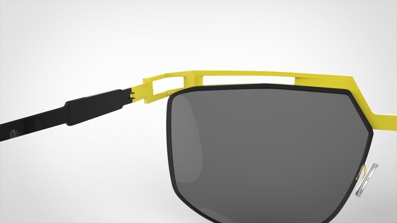 sun glass Low-poly 3D model_10