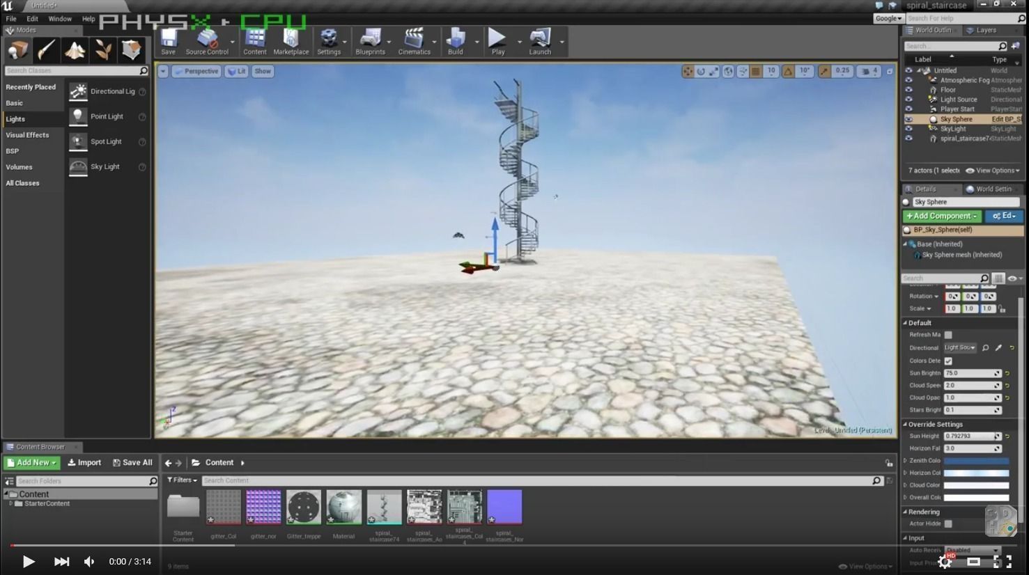 Aluminum spiral staircases for outside Low-poly 3D model_12