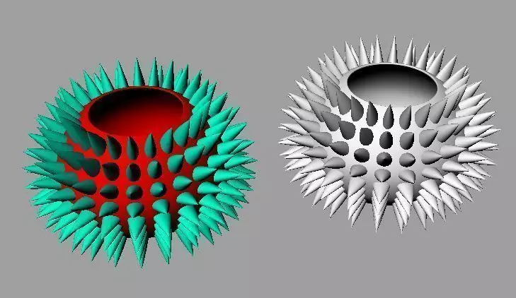 vessel with thorn Free 3D print model