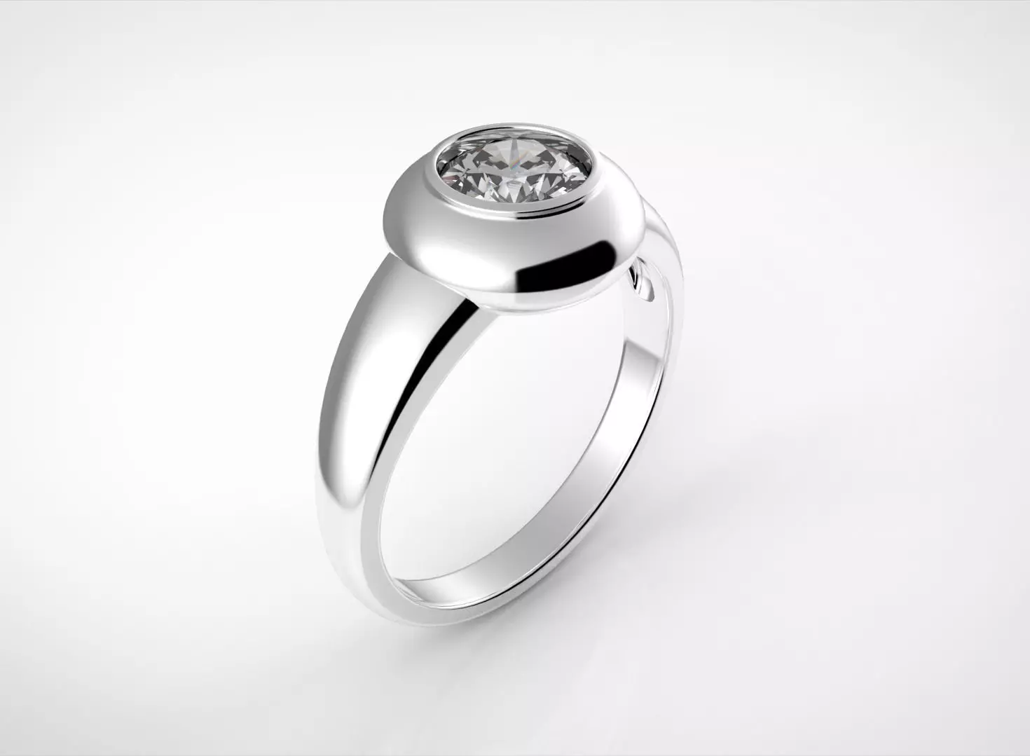 Engagement circle ring 3D print model_0