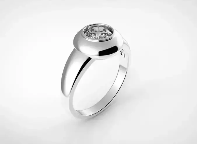 Engagement circle ring 3D print model