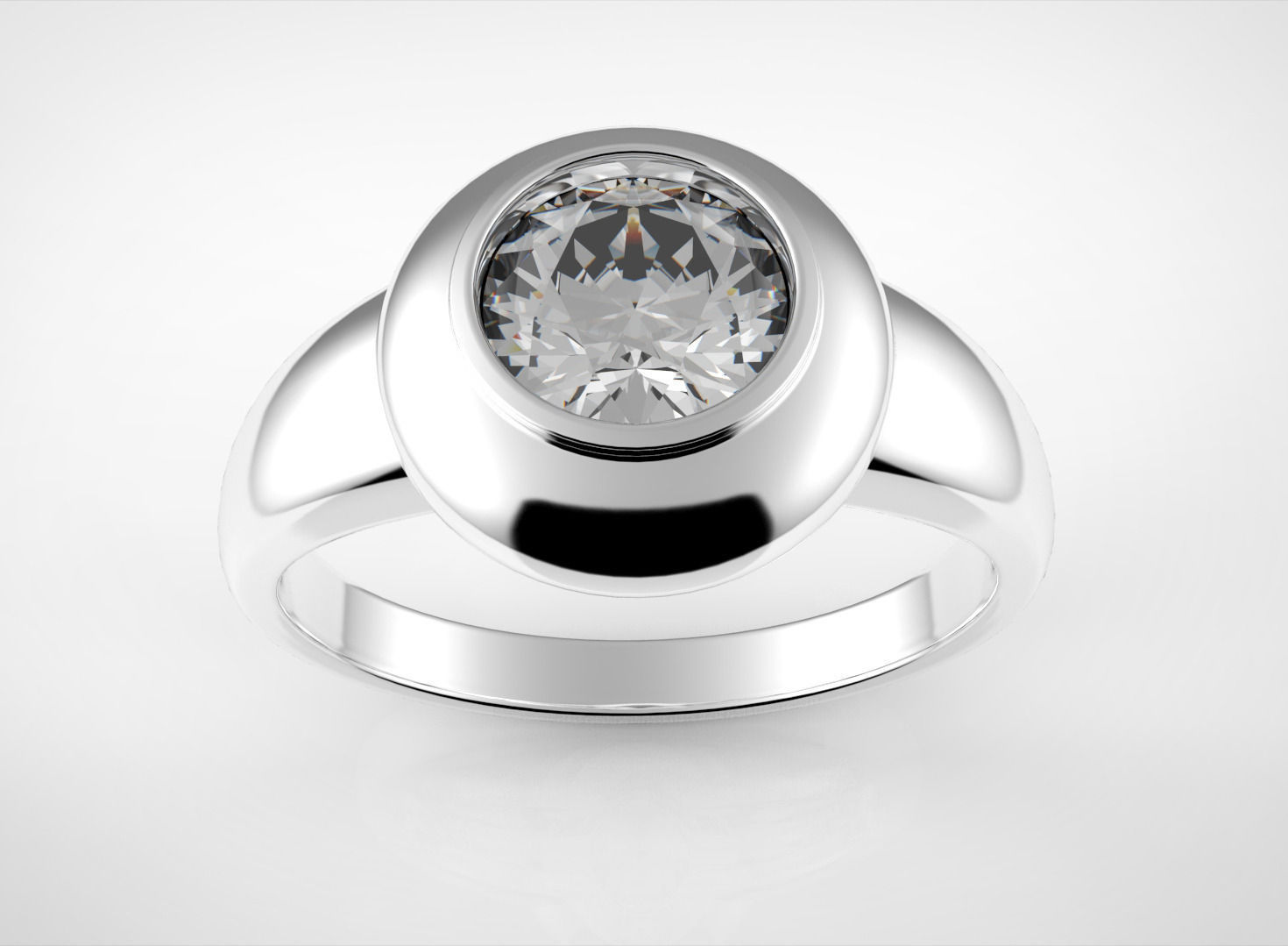 Engagement circle ring 3D print model_1