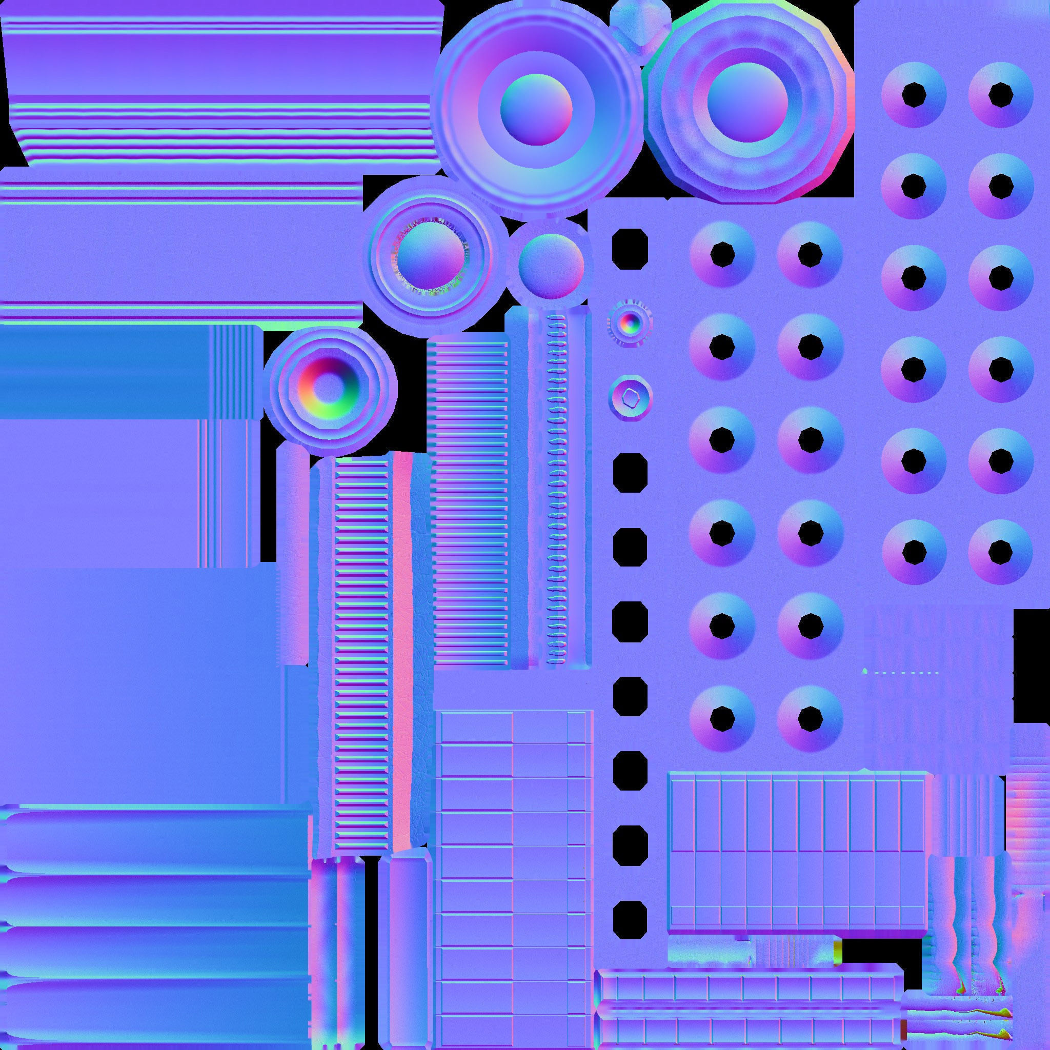 Futuristic Weapon Concept Low Poly Version Low-poly 3D model_28