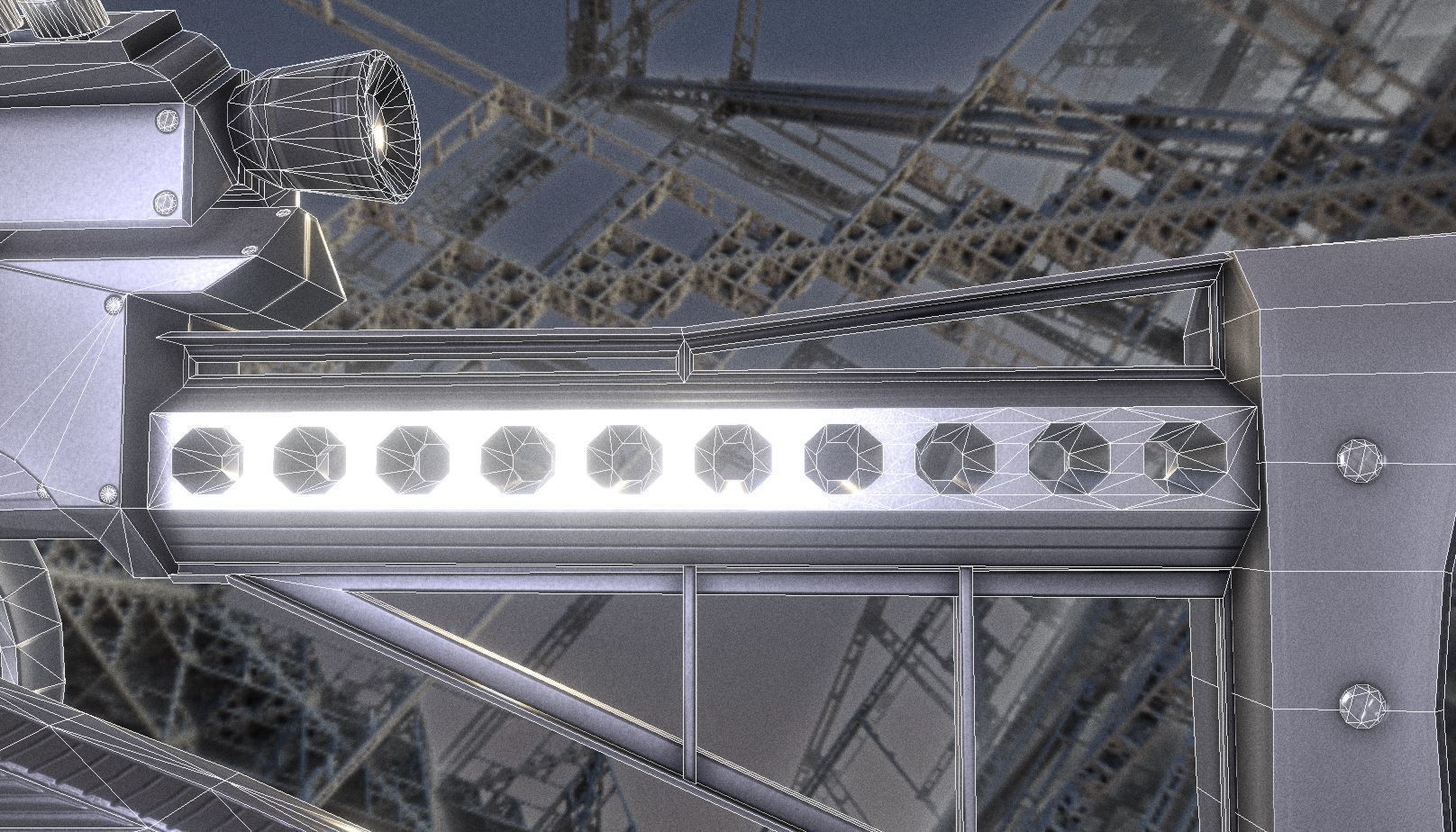 Futuristic Weapon Concept Low Poly Version Low-poly 3D model_36