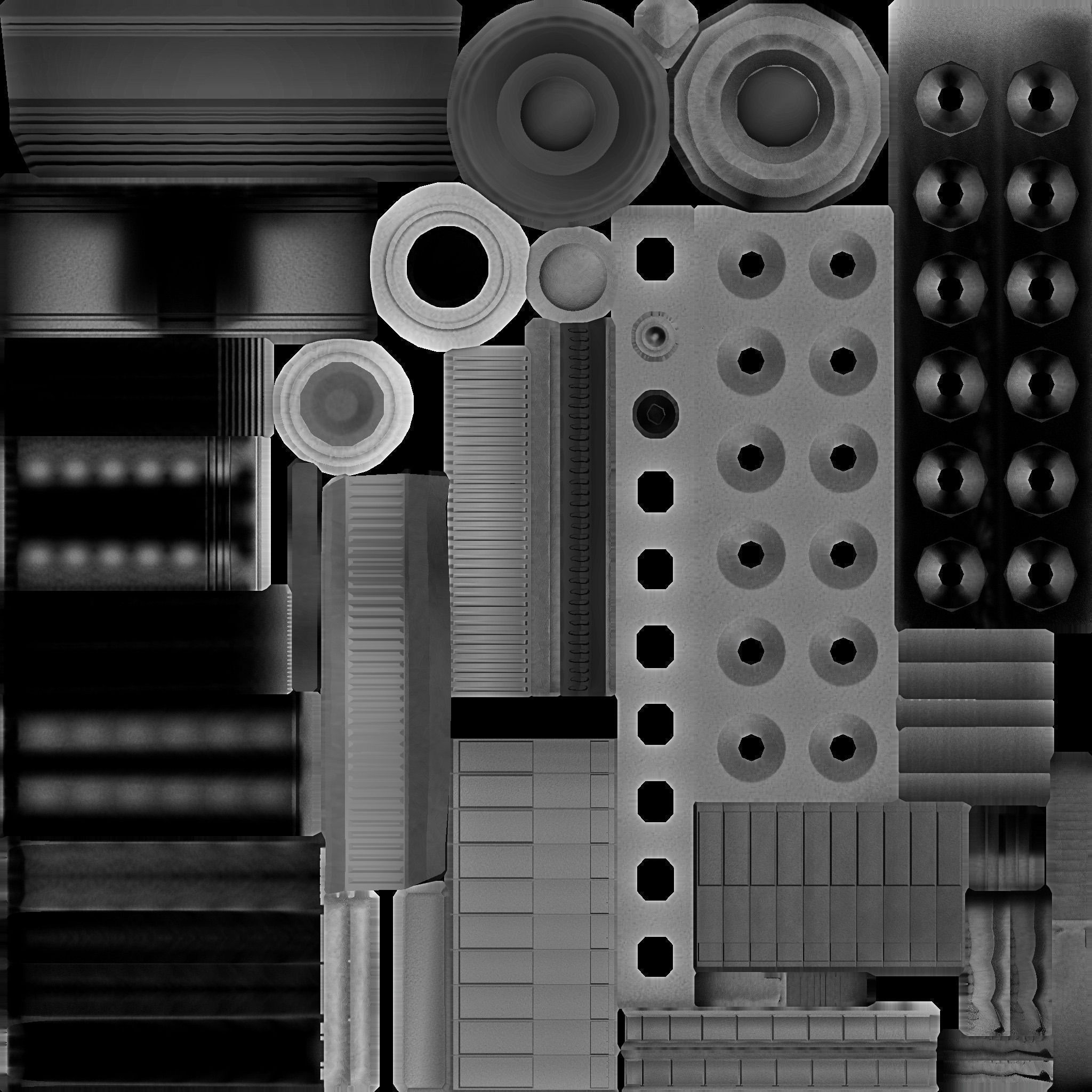 Futuristic Weapon Concept Low Poly Version Low-poly 3D model_35