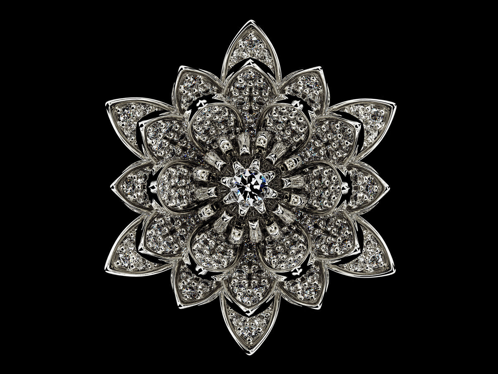 Lotos fashion ring 0004 3D print model_4