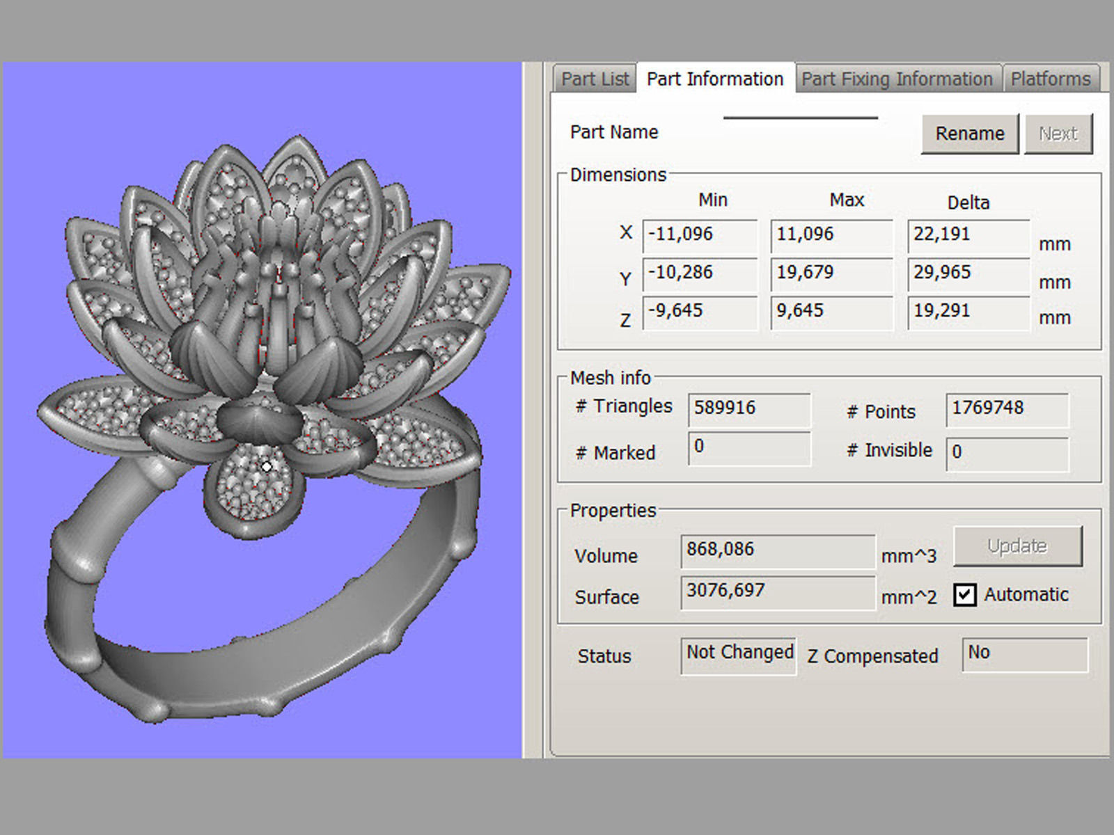 Lotos fashion ring 0004 3D print model_8
