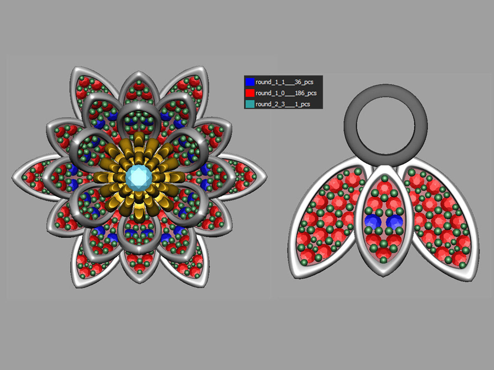 Lotos fashion ring 0004 3D print model_10