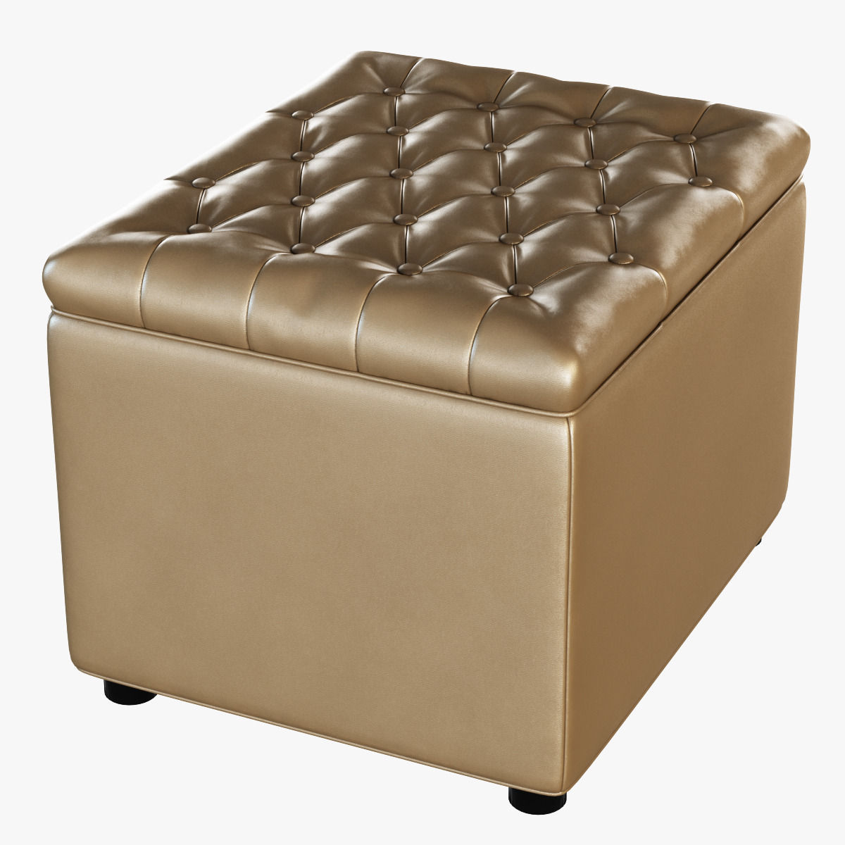 Pouf Sky Capitone 3D model_4