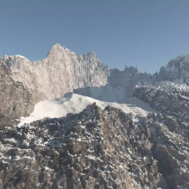 Rocky Mountain Range Peak 2 High Poly 3D model