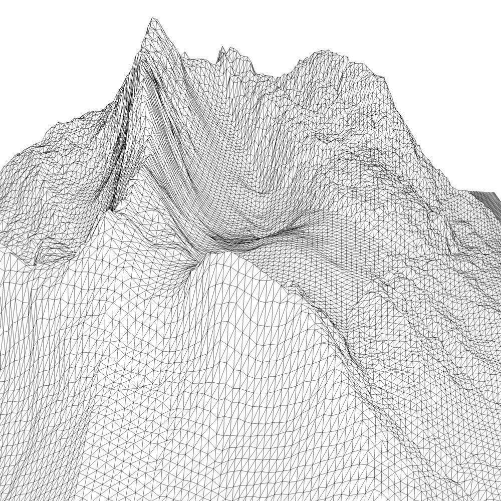 Rocky Mountain Range Peak 2 Low Poly Low-poly 3D model_6