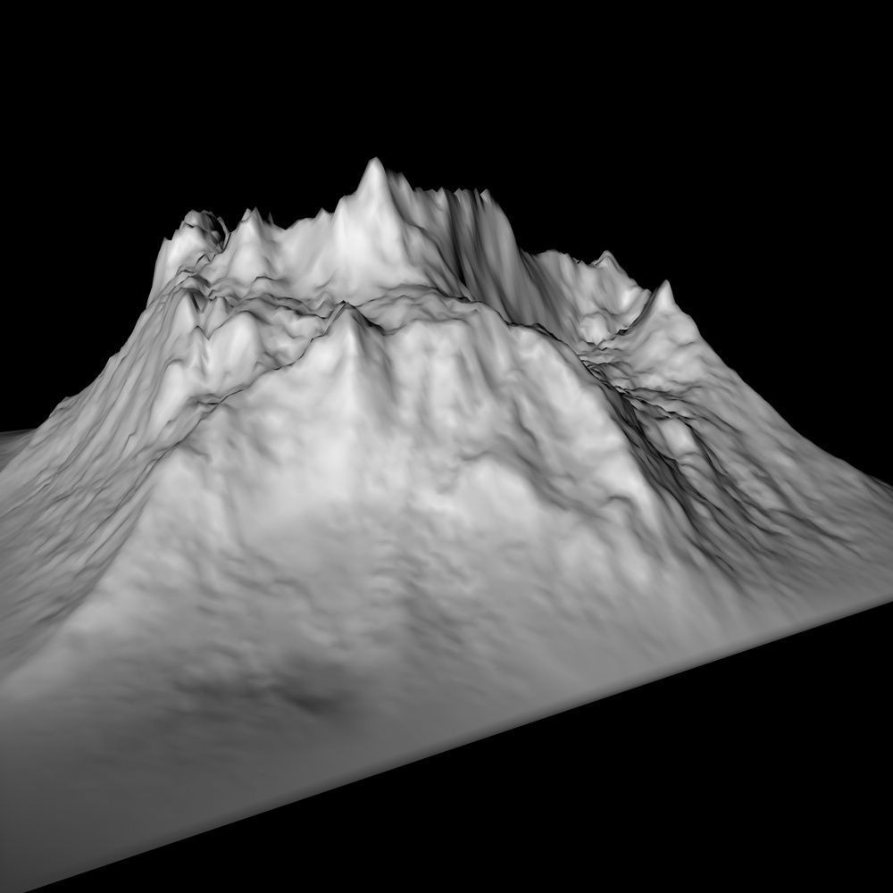 Rocky Mountain Range Peak 2 Low Poly Low-poly 3D model_4