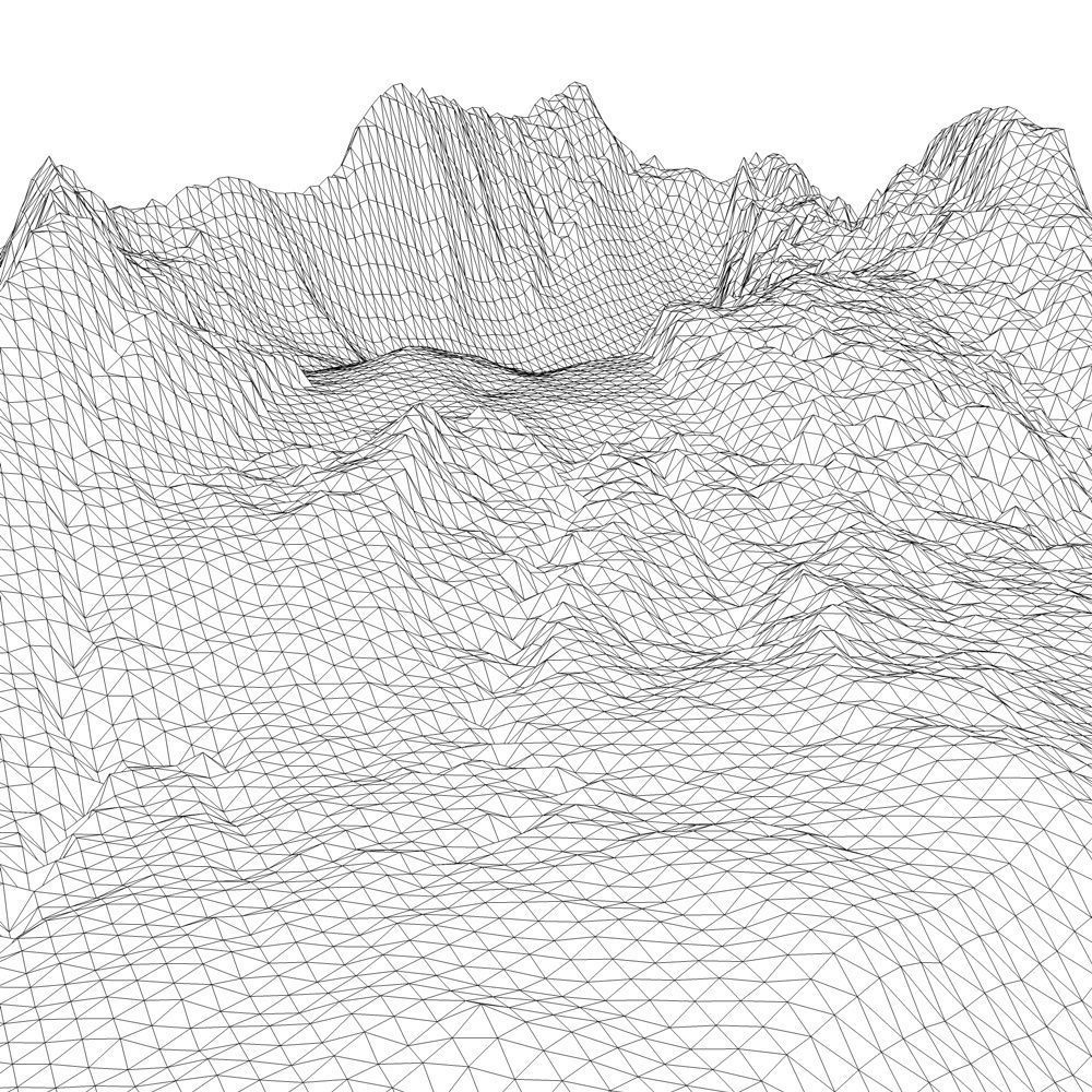 Rocky Mountain Range Peak 2 Low Poly Low-poly 3D model_7