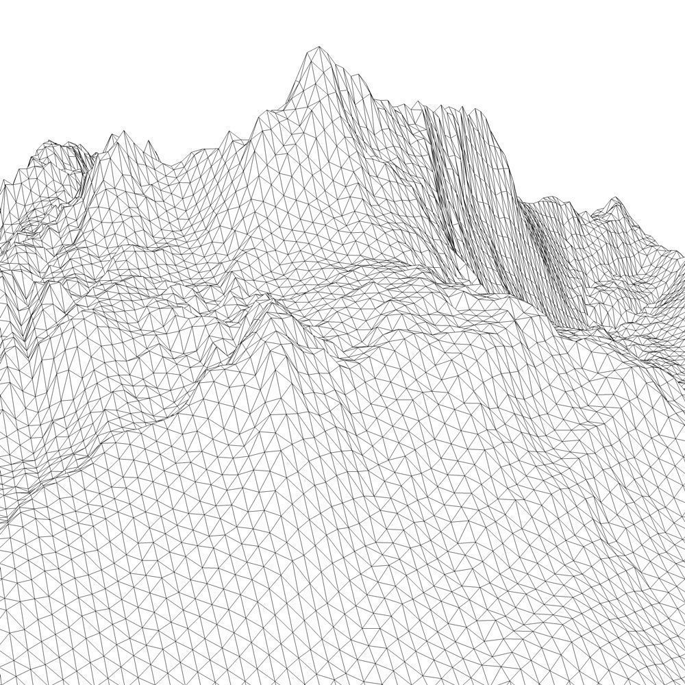 Rocky Mountain Range Peak 2 Low Poly Low-poly 3D model_5