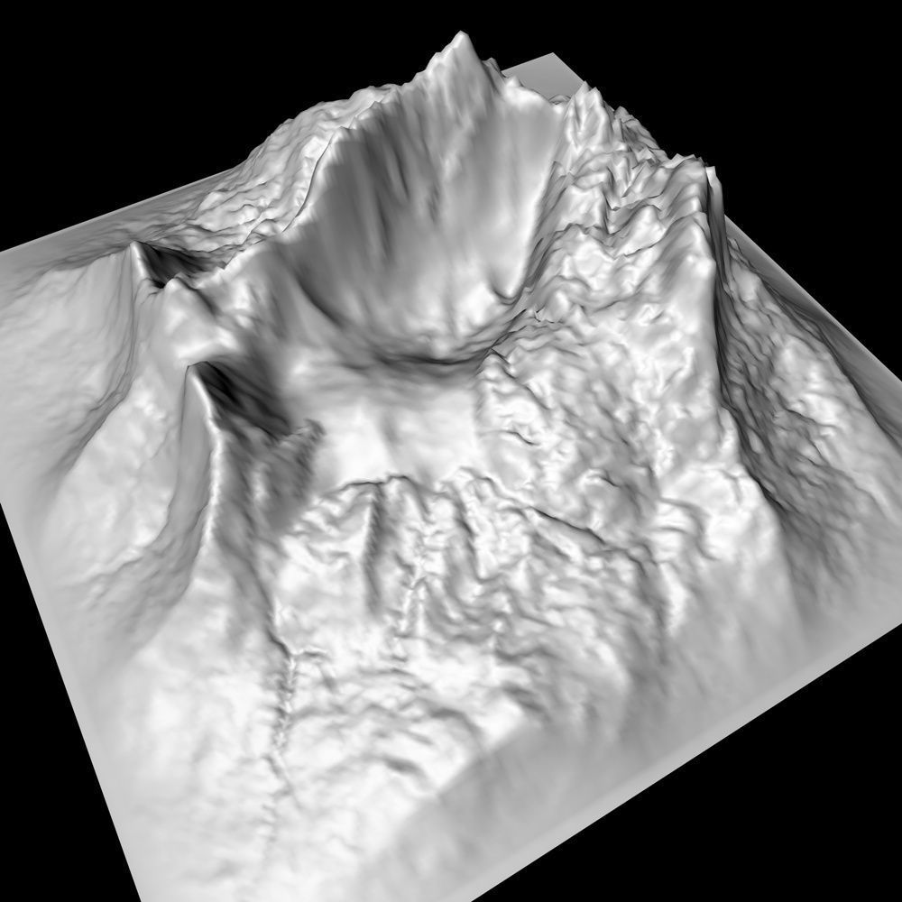 Rocky Mountain Range Peak 2 Low Poly Low-poly 3D model_3