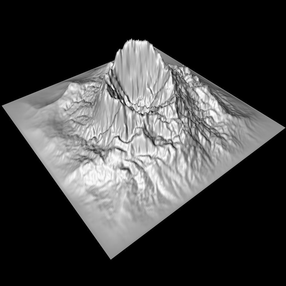 Prehistoric Volcano Low Poly Low-poly 3D model_4