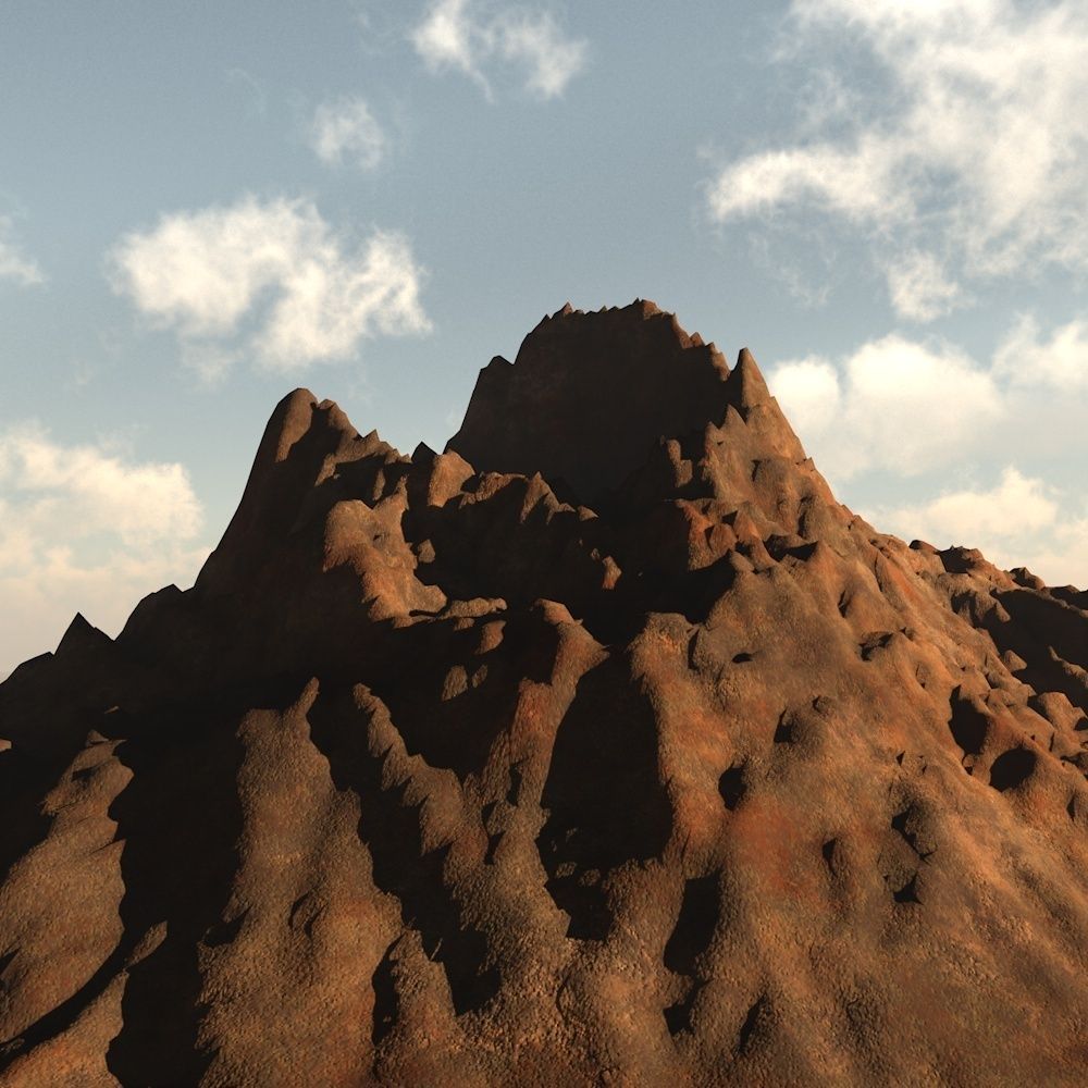 Prehistoric Volcano Low Poly Low-poly 3D model_3