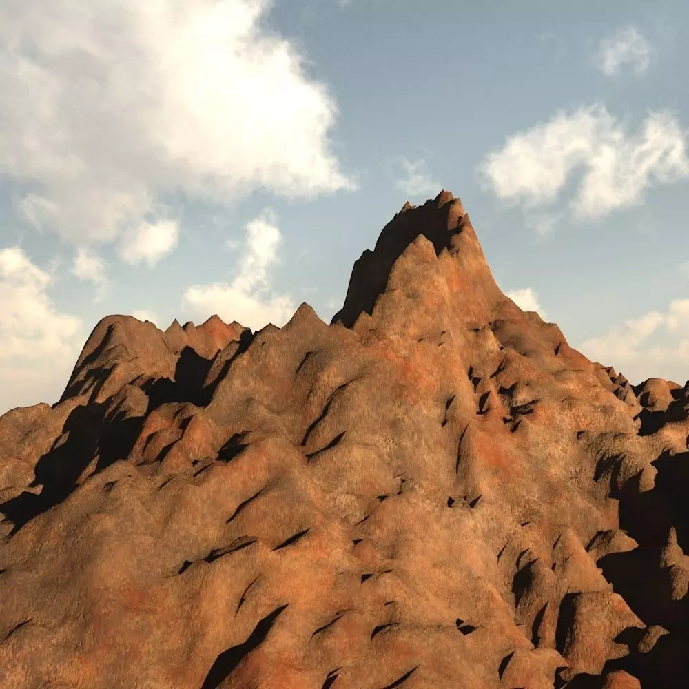 Prehistoric Volcano Low Poly Low-poly 3D model_0