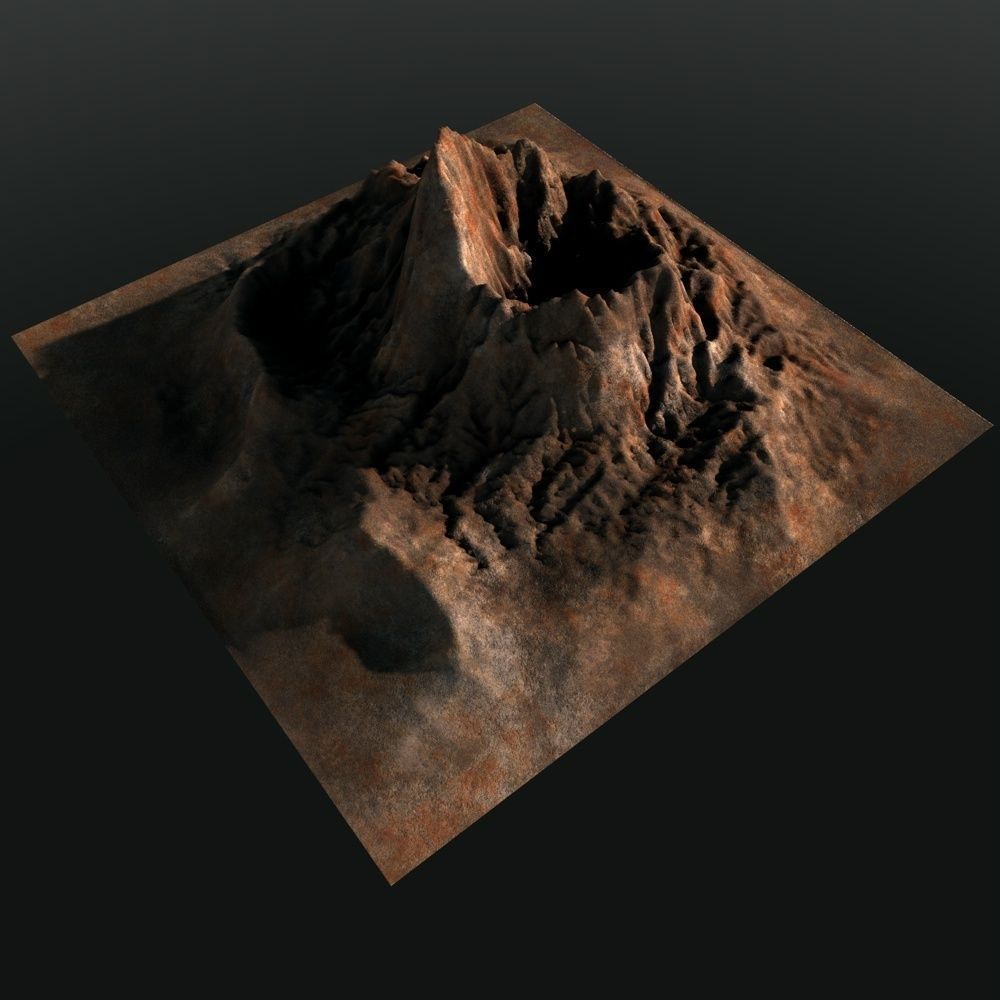 Prehistoric Volcano Low Poly Low-poly 3D model_2