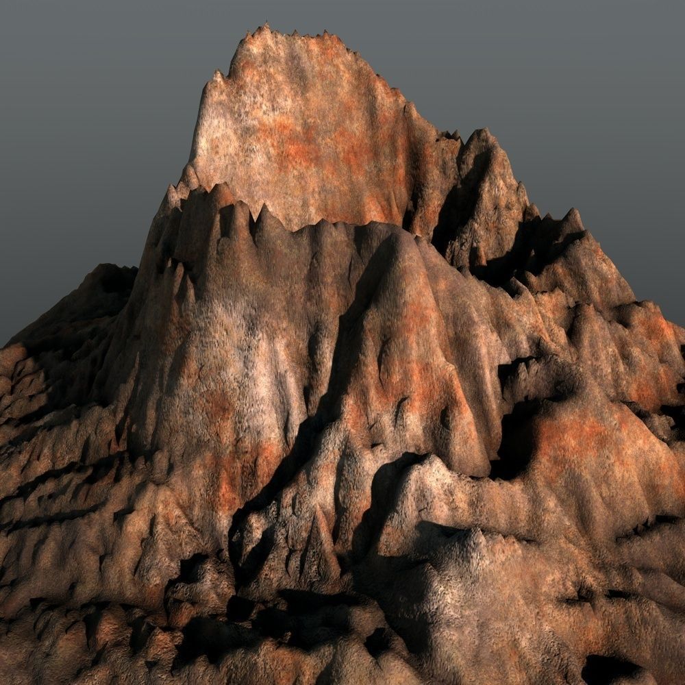 Prehistoric Volcano Low Poly Low-poly 3D model_1