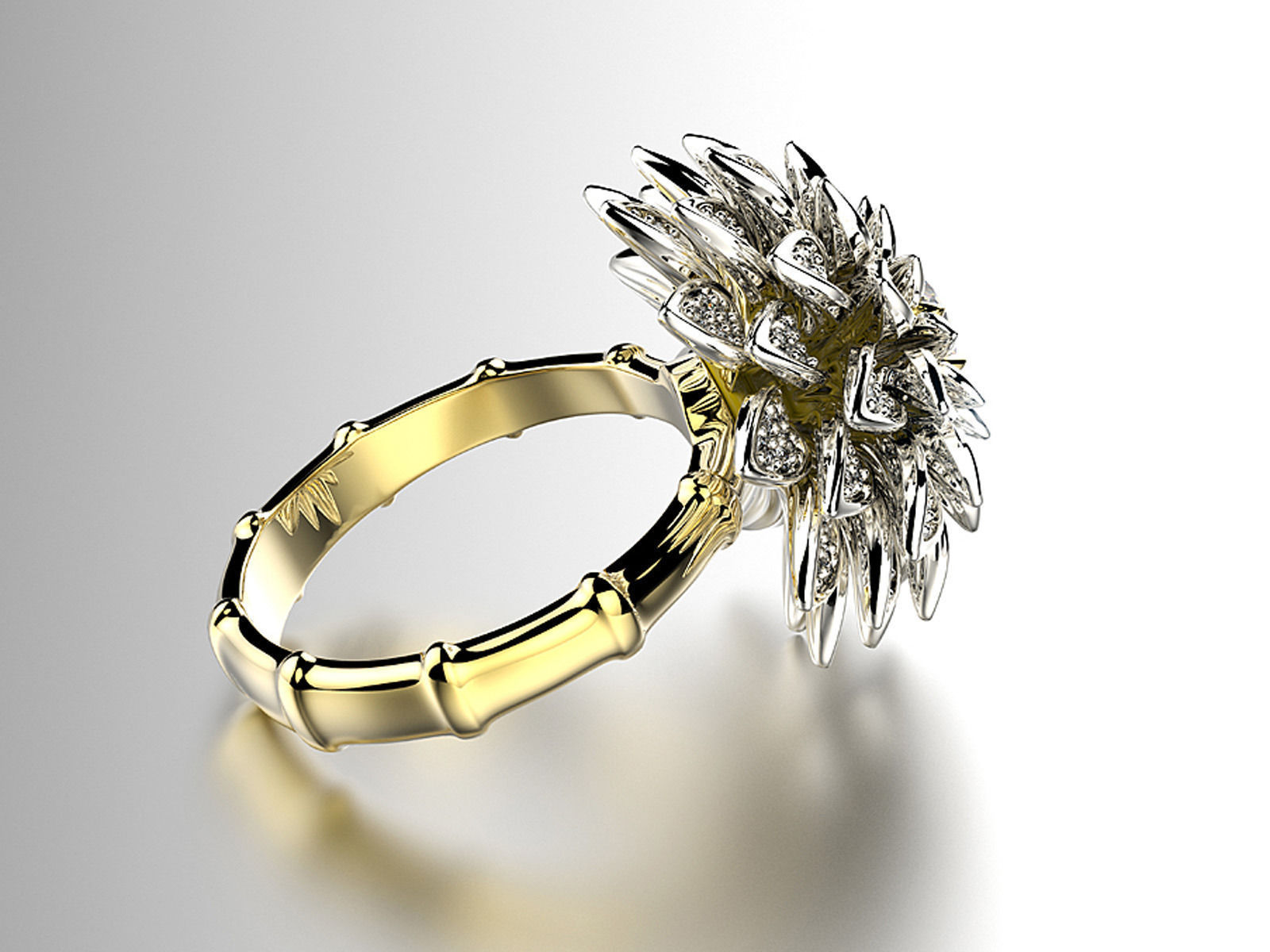 Dahlia fashion ring 0004 3D print model_8