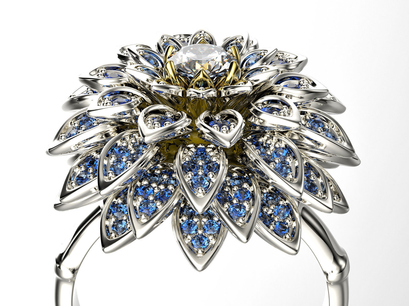 Dahlia fashion ring 0004 3D print model_3