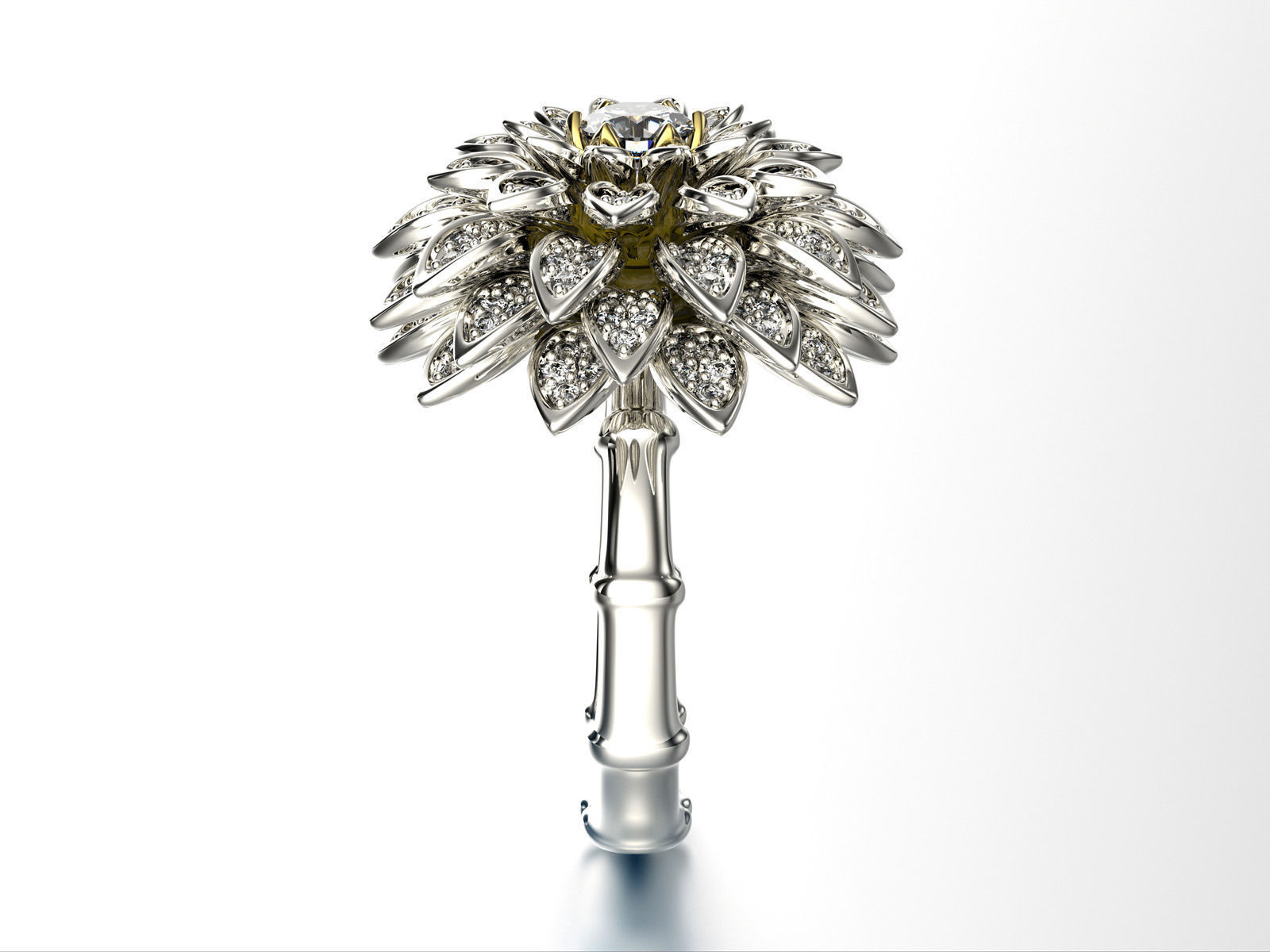 Dahlia fashion ring 0004 3D print model_6