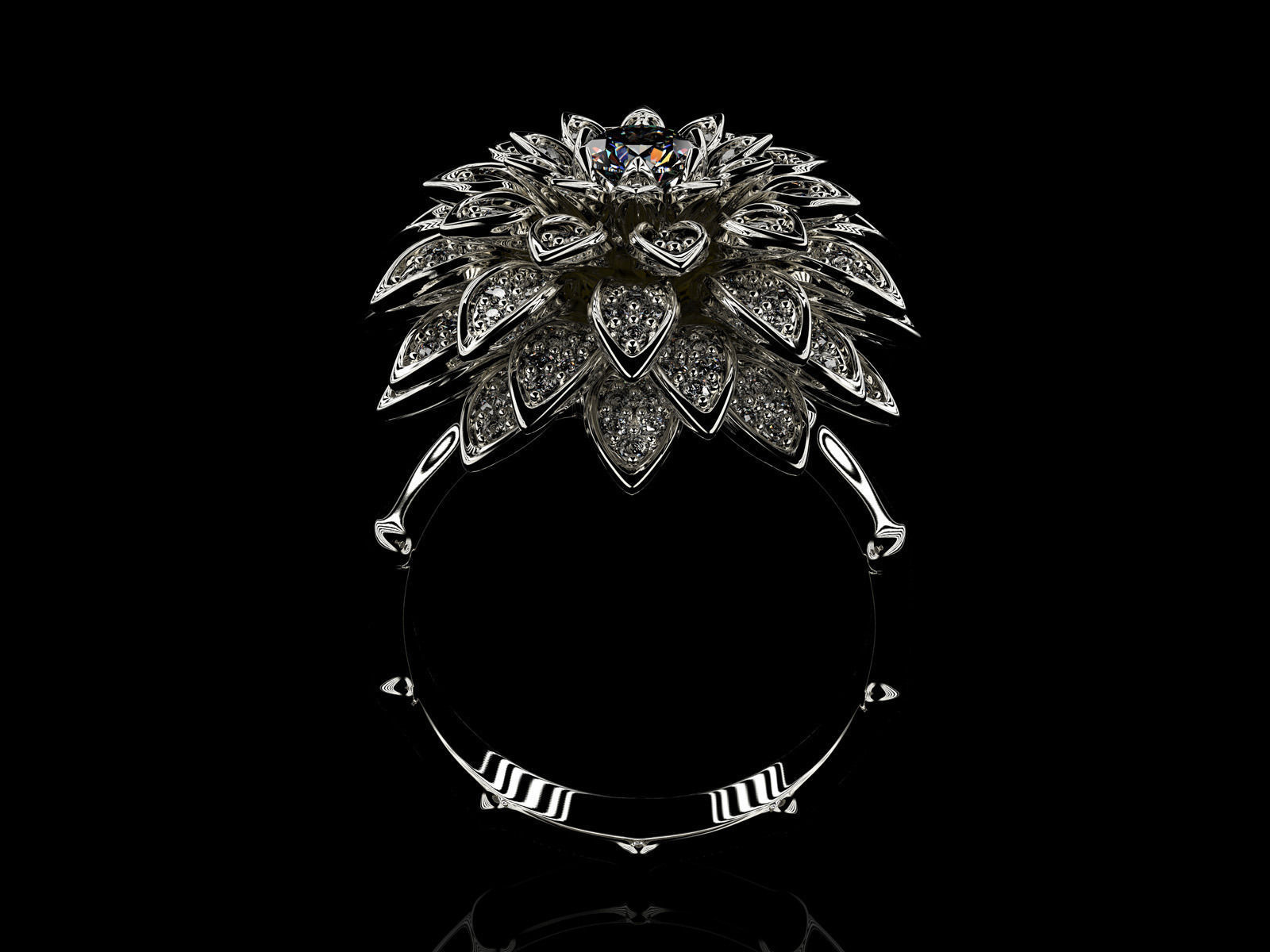 Dahlia fashion ring 0004 3D print model_7