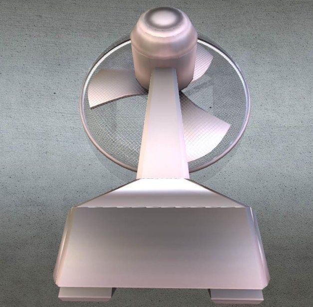 Fan with animation Free low-poly 3D model_13