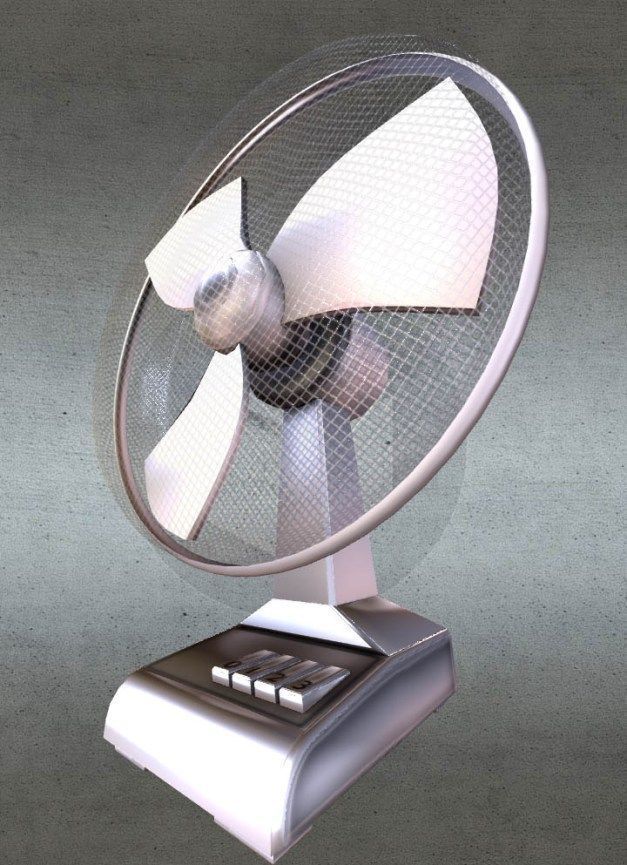 Fan with animation Free low-poly 3D model_10