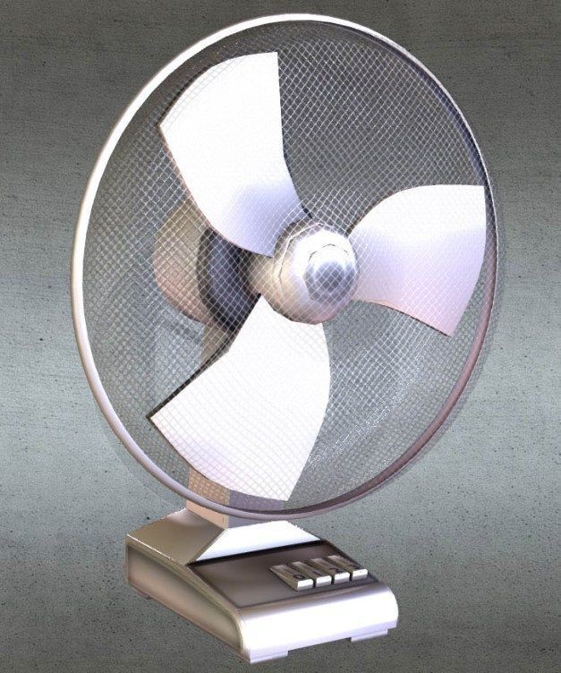 Fan with animation Free low-poly 3D model_12
