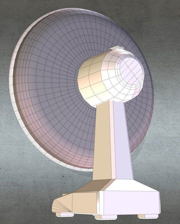 Fan with animation Free low-poly 3D model_20