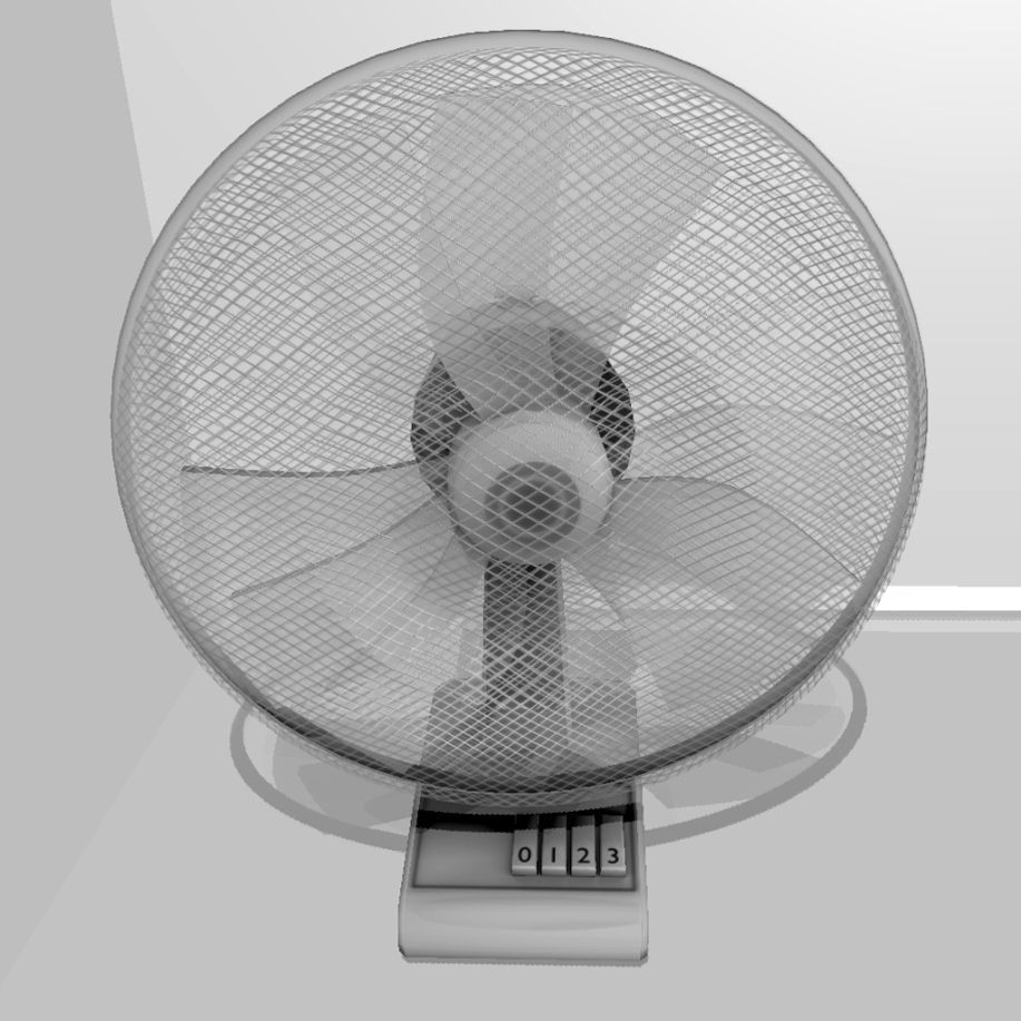 Fan with animation Free low-poly 3D model_6
