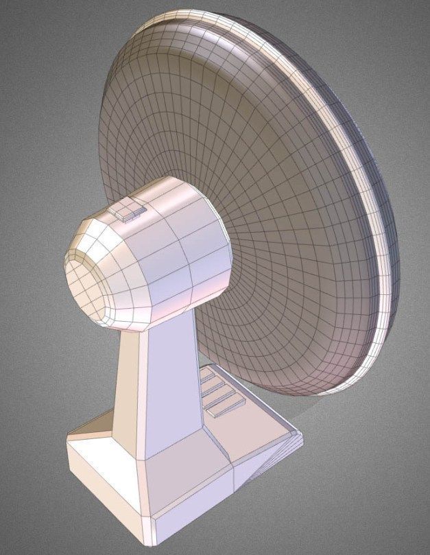 Fan with animation Free low-poly 3D model_19