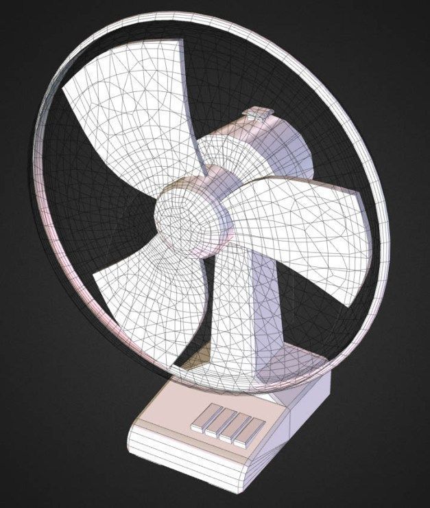 Fan with animation Free low-poly 3D model_18