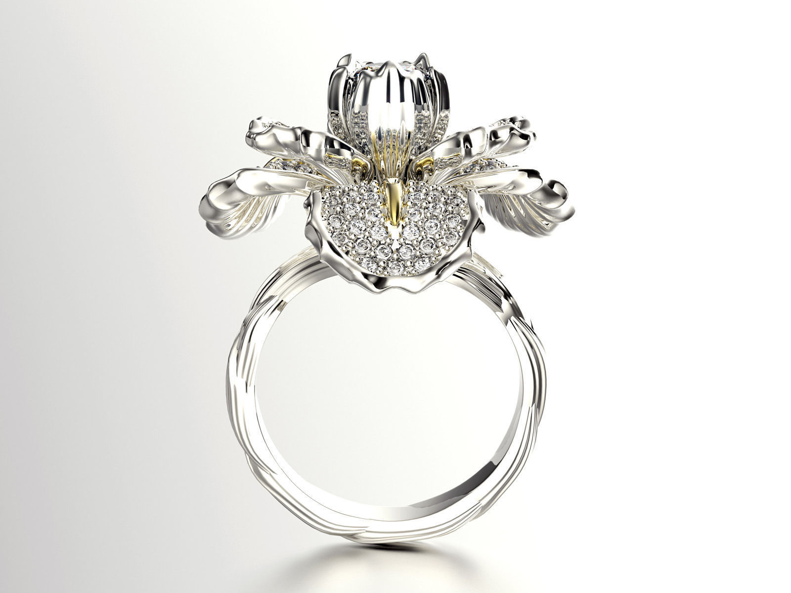Iris fashion ring 0004 3D print model_5