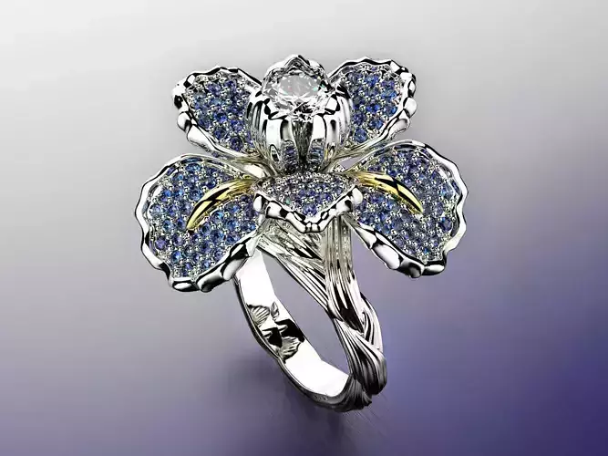 Iris fashion ring 0004 3D print model