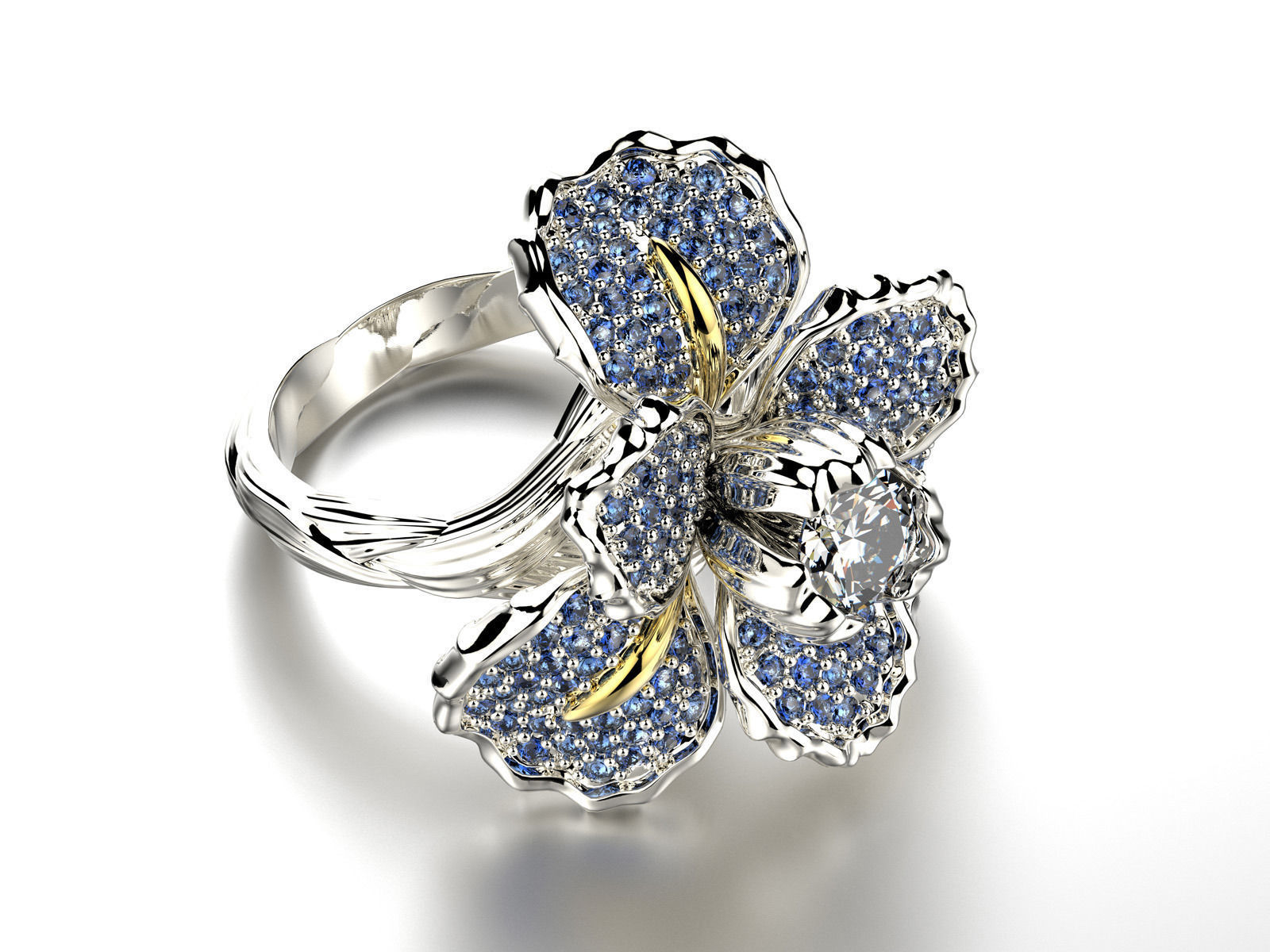 Iris fashion ring 0004 3D print model_2