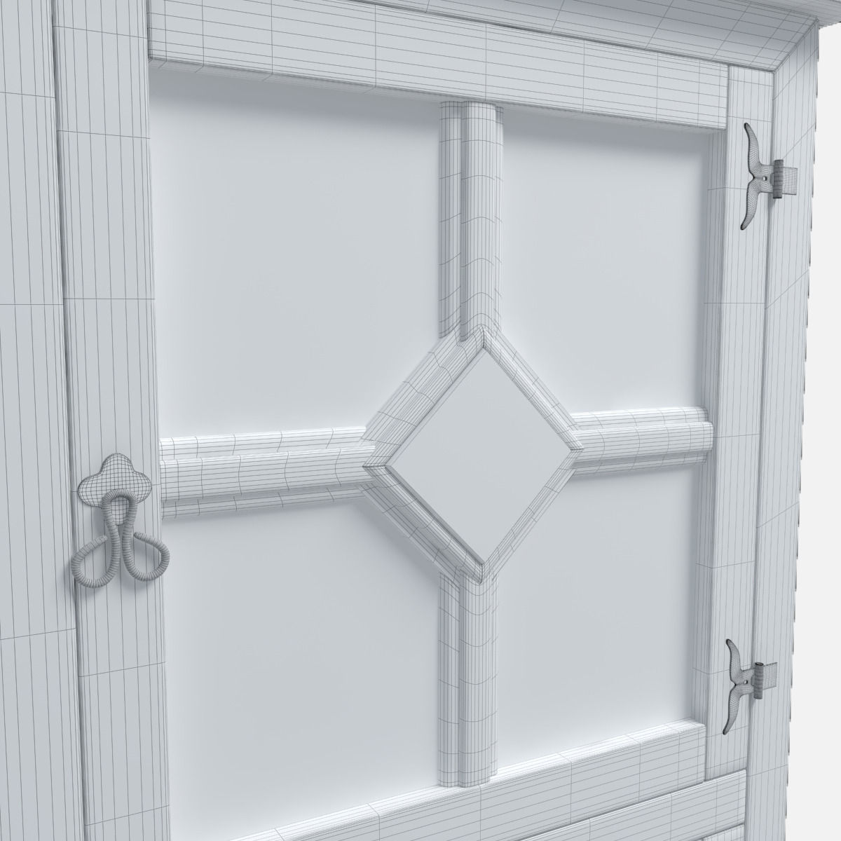 D4C213 Sunflower Rustic Dishes Furniture Vajillero Girasol 3D model_6