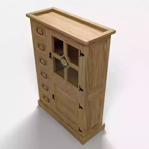 D4C213 Sunflower Rustic Dishes Furniture Vajillero Girasol 3D model D4C213 Sunflower Rustic Dishes Furniture Vajillero Girasol 3D model