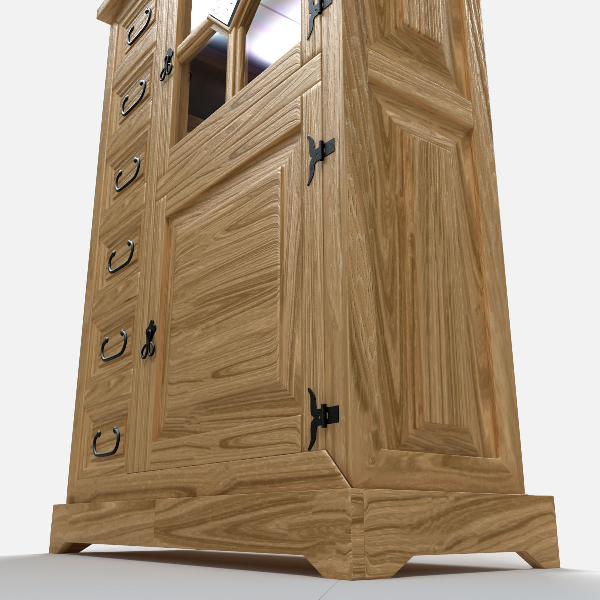 D4C213 Sunflower Rustic Dishes Furniture Vajillero Girasol 3D model_3