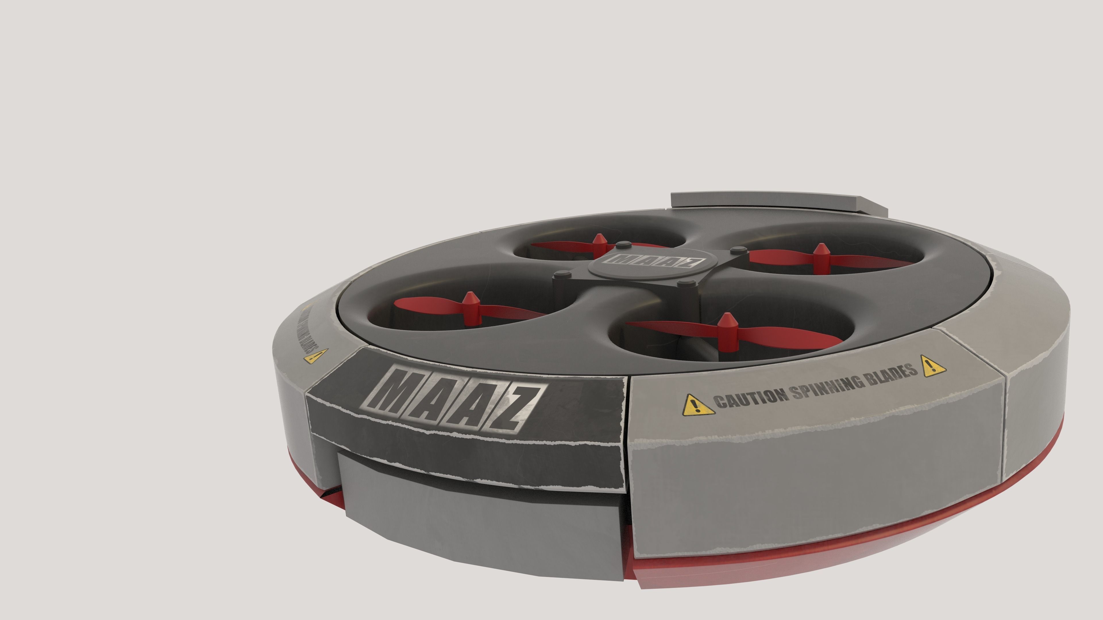 QUADCOPTER drone with four propellers 3D model