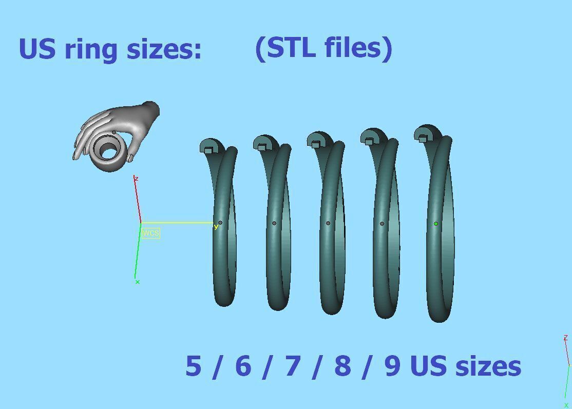 Delicate Hand Jewelry Ring Bezel 3mm gem 3D model 3D print model_7